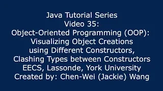 EECS1021 Java Tutorial 35