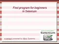 Selenium Automation For Beginners - First Program
