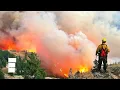 Border-spanning Oregon wildfire inches closer to setting historic record