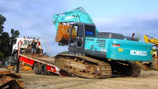 Oversize Transport Crisis! Hauling Massive 35T Excavator Up Mountain Road