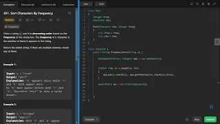 451 Sort Characters By Frequency DSA JAVA LeetCode Logic Code Explained