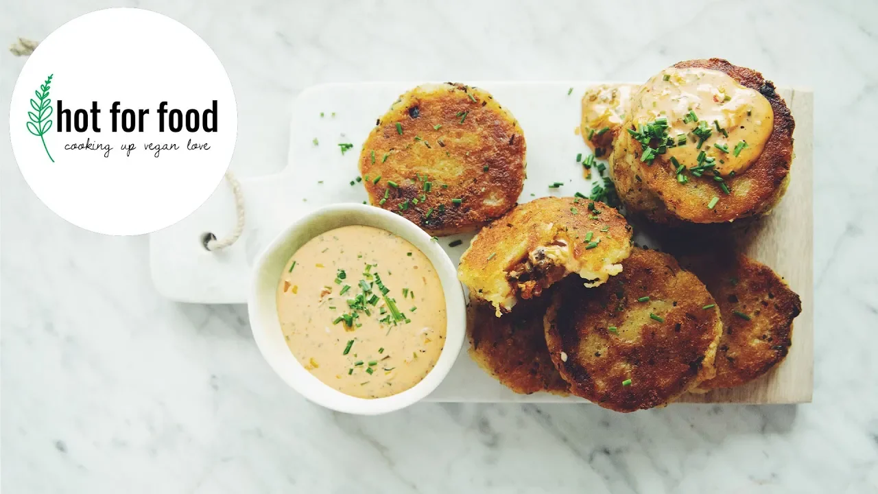 kimchi mushroom stuffed potato cakes   hot for food