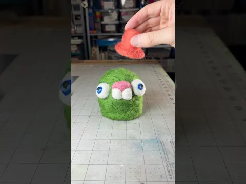 Green Needle Felted Blob