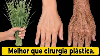 O truque do CAPIM SANTO estica pele IDOSA, apaga RUGAS( ruga no pescoço, flacidez,manchas senis )
