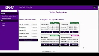 NYU Visitor Management - Lookup Edit or Cancel a Visitor or Group Gathering Sponsorship