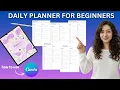 How to Create a Daily Planner in Canva Beginner Tutorial Lines Shapes Text Part 1