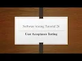 User Acceptance Testing UAT