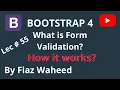 Bootstrap Form Validation Part-1 Lec-55 Bootstrap4 tutorials for beginners in 2021