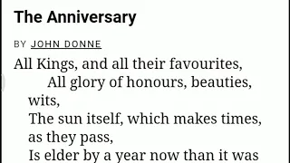 Download Summary of poem The Anniversary by John Donne/The Anniversary by John Donne/The Anniversary poem MP3