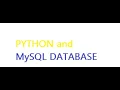 connecting mysql database and retrieving data from table using python code