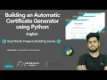 Building an Automatic Certificate Generator using Python English