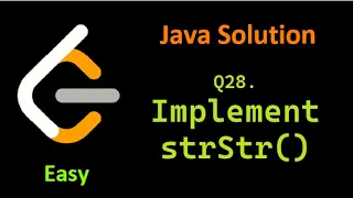 Problem 28 Implement strStr Leetcode Easy Problem
