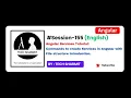 All possible commands to create service in Angular Angular in English Session-155