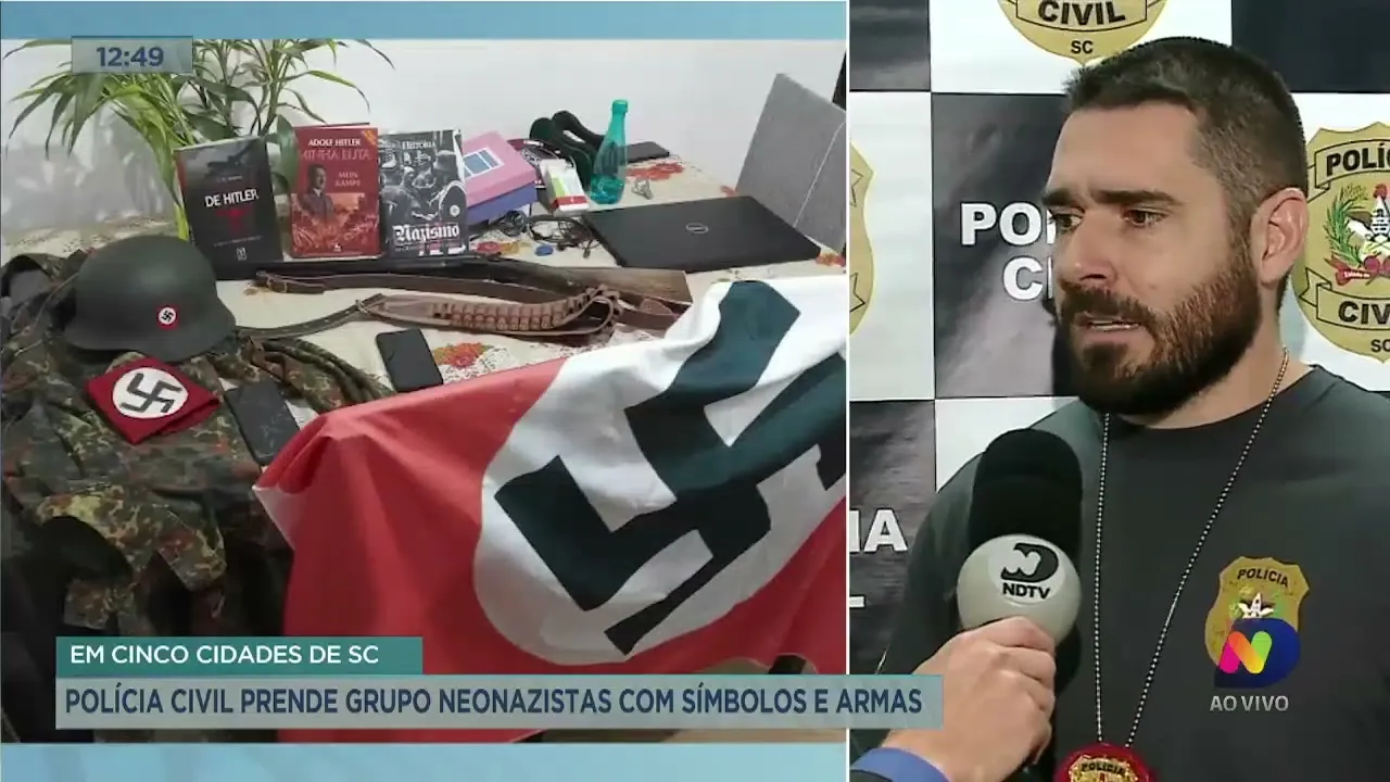 Polícia prende grupo de neonazistas em, pelo menos, cinco cidades de SC