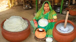 दही से बनाया गाँव वाला देसी मक्खन 😍 इतना मक्खन निकला कि देखकर हैरान रह गए” Makhan/Butter