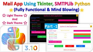 Mail App Using Tkinter SMTP Lib Python Python Mail App Part 1 Frontend Creation