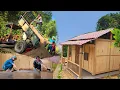 Download Lagu Get sand from the stream bank to pour the foundation with the help of the policeman