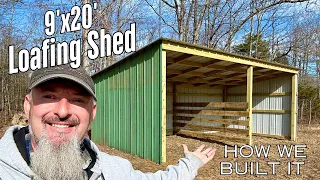 Building a 9 x20 Loafing Shed Run In Shed Animal Shelter