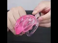 Yithuet Translucent Pink Soft Sissy Chastity Cage TPE Material BDSM Bondage Toys