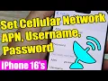 iPhone Pro Max How to Set Cellular Network APN Username and Password