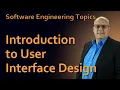 Software Engineering - 52 Introduction to User Interface Design