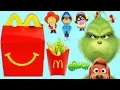 Dr Seuss THE GRINCH McDonalds Happy Meal Surprise Toys Opening