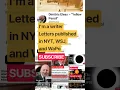 Letters in NYT WSJ WaPo Still counts as published SUBSCRIBE