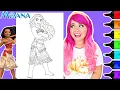 Coloring Moana Disney Coloring Page Moana 2 Ohuhu Art Markers