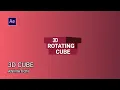 After Effects Tutorial 3D Cube Animation With Text