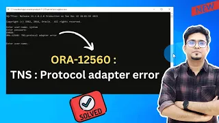 ORA-12560 TNS Protocol adapter error SOLVED 100