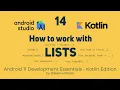How to work with Lists in Kotlin