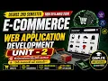 Degree 2nd Semester E-Commerce Web Application Development Unit-1 Most Important Questions 2026