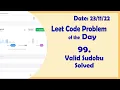 36 Valid Sudoku Leetcode Daily Challenge