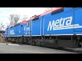 Metra Trains Meet - Washington St West Chicago IL