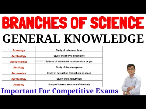 Download MP3 Branches Of Science GK|Study of Branch Of Science|Important Topic For Competitive Exams|Chinmaya Sir