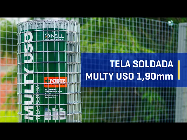 Vídeo do produto - Tela Soldada Multy Uso 25m - Fio 1,90mm - Malha 5x5cm - Rolo 25m