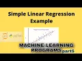 SIMPLE LINEAR REGRESSION REGRESSION MACHINE LEARNING PROGRAMS PYTHON