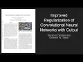 Improved Regularization of Convolutional Neural Networks with Cutout