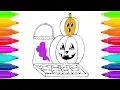 Coloring Halloween Scarecrow Coloring Book Page Colored Pencils