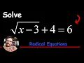 How to Solve a Radical Equation x-3 4 6 Square Root