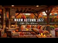 Download Lagu Crackling Fireplace \u0026 Warm Jazz Instrumental Music 🍂 Jazz Relaxing Music at Autumn Porch Ambience