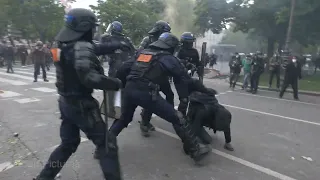 Download Paris May Day protest turns ugly as police clash with protesters MP3