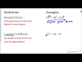 Classifying Polynomials
