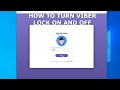 How to Enable Viber Desktop Screen Lock ON and OFF 2019 Guide for Windows and Mac OS