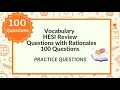 HESI A2 Vocabulary Practice Test 2025 2026 Must-Know Words to Pass the HESI Exam Fast