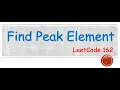 Find Peak Element - LeetCode 162
