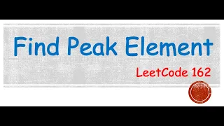 Find Peak Element - LeetCode 162