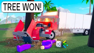 I Hit a TREE at 200 MPH on Roblox BUT the Truck LOST...