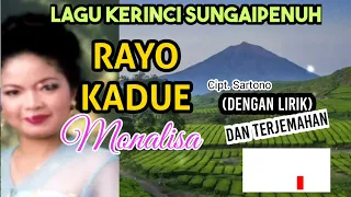 Download RAYO KADUE - Monalisa Hastarina - Lagu Daerah Sungaipenuh Kerinci JAMBI, Cipt.Sartono MP3