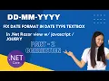 Date Data using Jquery - Part 2 Correction and update to Part 1